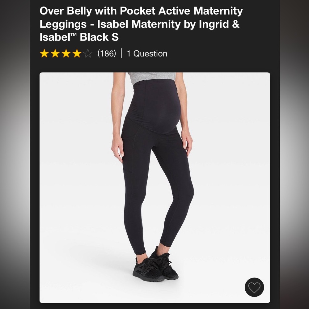Maternity leggings with pocket